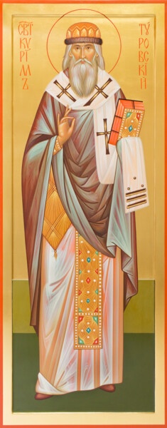 绘画 标题为“Saint Cyril of Turov” 由Pavel Minchenia, 原创艺术品, 彩画
