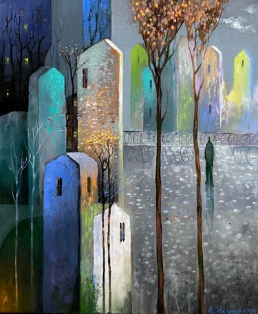 "Autumn" başlıklı Tablo Andranik Shahjanyan tarafından, Orijinal sanat, Petrol Ahşap panel üzerine monte edilmiş