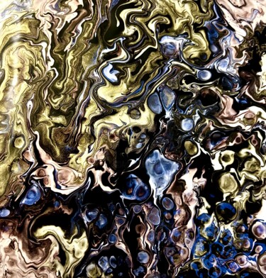 Painting titled "Submundo Cósmico" by Ricardo Silva, Original Artwork, Acrylic Mounted on Wood Stretcher frame