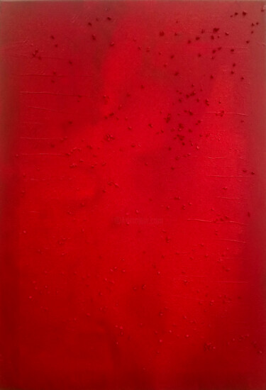 Painting titled "Red the colour of L…" by Burkhard Baier, Original Artwork, Acrylic