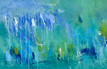 Painting titled "My Weekend Oasis" by Misako Chida, Original Artwork, Acrylic