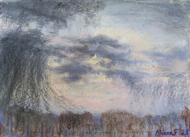 Landscape: Lunar sun "Landscape: Lunar sun" başlıklı Tablo Aliona F tarafından, Orijinal sanat, Pastel