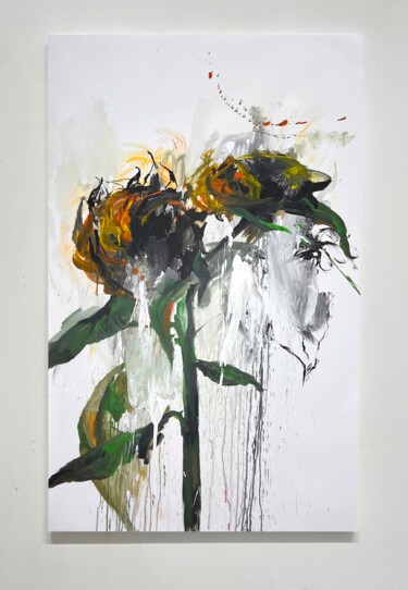 「Sunflower 11」というタイトルの絵画 Rosi Roysによって, オリジナルのアートワーク, アクリル