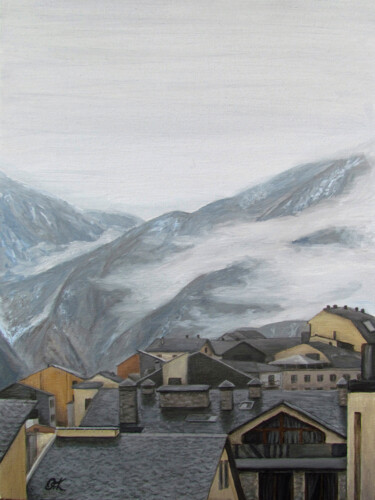 Туманное утро | Matin brumeux | Foggy morning Painting titled "Туманное утро | Mat…" by Olha Krasko, Original Artwork, Oil