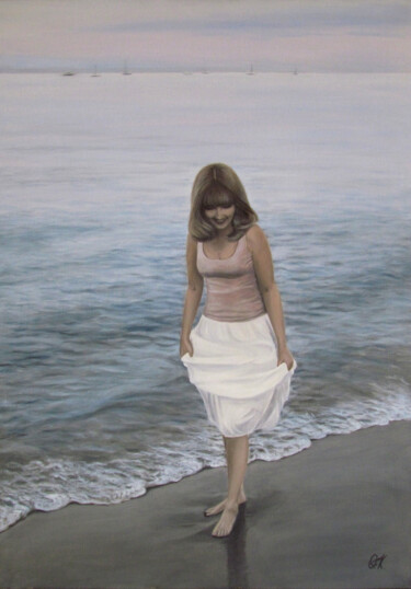 На прекрасном берегу |Au bord de l’eau |On a beautiful shore 绘画 标题为“На прекрасном берег…” 由Olha Krasko, 原创艺术品, 油