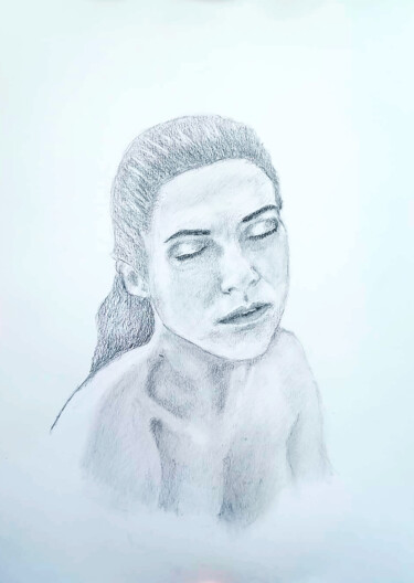 Dibujo titulada "Silent Light" por J. Gambande, Obra de arte original, Grafito