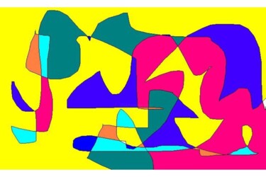 Artes digitais intitulada "Cobra e urso dando…" por Fábio Rotilli, Obras de arte originais, Trabalho Digital 2D