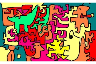 Digitale Kunst getiteld "Tumulto" door Fábio Rotilli, Origineel Kunstwerk, 2D Digital Work