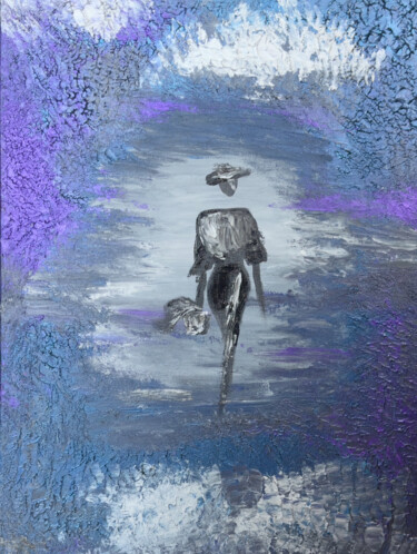 绘画 标题为“Midnight Grace” 由Kholoud Androwis, 原创艺术品, 丙烯 安装在木质担架架上