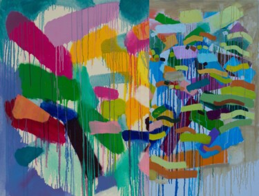 Painting titled "Voyage to Earth XVI" by Ivan Stoyanov, Original Artwork, Oil