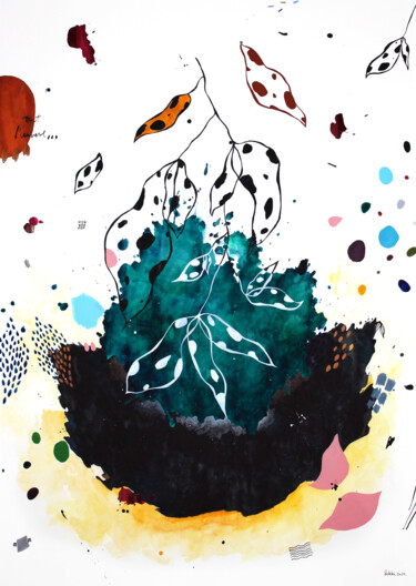 Painting titled "Tout l'Univers" by Rebecca Đuran-Šilėnas, Original Artwork, Acrylic