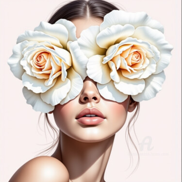 数字艺术 标题为“08-decorative flora…” 由Teresa Casas, 原创艺术品, AI生成的图像