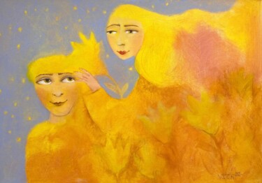 Painting titled "Непостижимое" by Ekaterina Vitvinova, Original Artwork, Acrylic
