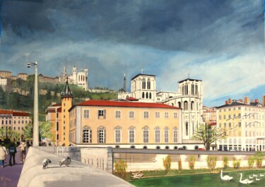 Pittura intitolato "N°1276 Saint-Jean e…" da R. Cavalié, Opera d'arte originale, Olio Montato su Telaio per barella in legno