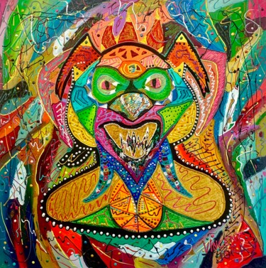 Painting titled "Carnaval" by Vincent Joray, Original Artwork, Acrylic