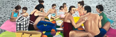 Les estivants de la Petite Gravette "Les estivants de la…" başlıklı Tablo Anna D. tarafından, Orijinal sanat, Akrilik