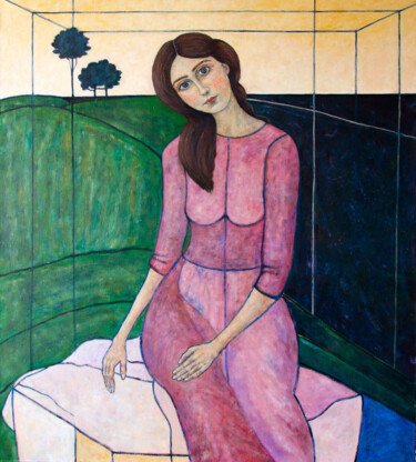 Existence Painting titled "Existence" by Alexander Galyatsky, Original Artwork, Oil Mounted on Wood Stretcher frame