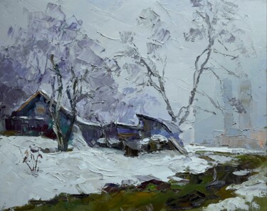 "Winter evening" başlıklı Tablo Boris Serdyuk tarafından, Orijinal sanat, Petrol Ahşap Sedye çerçevesi üzerine monte edilmiş