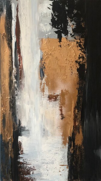 Painting titled "Водопад в джунглях" by Lola Hakimova, Original Artwork, Acrylic