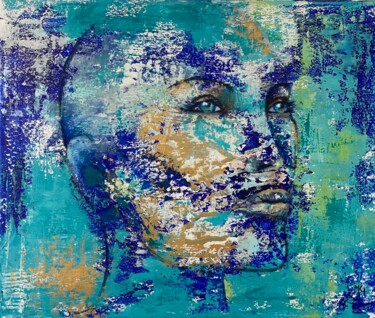 Painting titled "Marine 34 Acrylique…" by Mg, Original Artwork, Acrylic