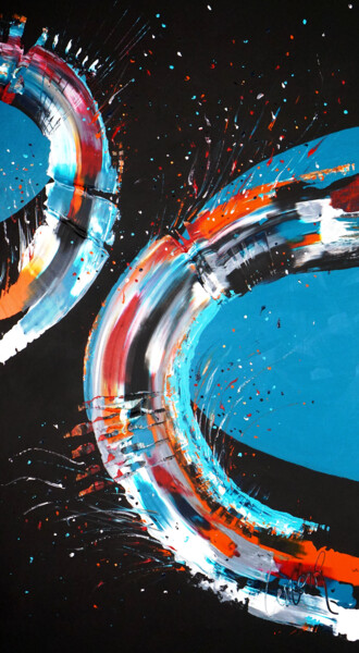 Pittura intitolato "Colors in Flight" da Dominique Lenoir, Opera d'arte originale, Acrilico Montato su Telaio per barella in…
