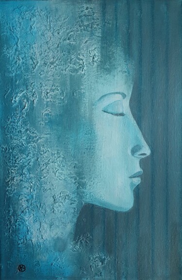 Weightless Silence, acrylic, small size Painting titled "Weightless Silence,…" by Ludmila Kuchina, Original Artwork, Acrylic