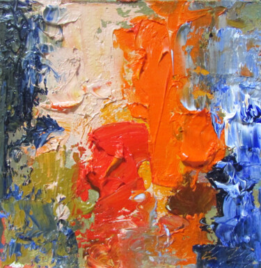 Schilderij getiteld "Abstraction Contras…" door Irina Selckova, Origineel Kunstwerk, Olie