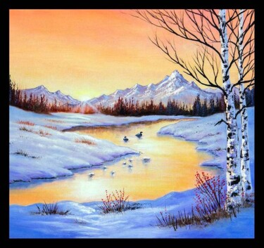 Arts numériques intitulée "december-shimmer-c-…" par Melih Ortatepe, Œuvre d'art originale, Peinture numérique