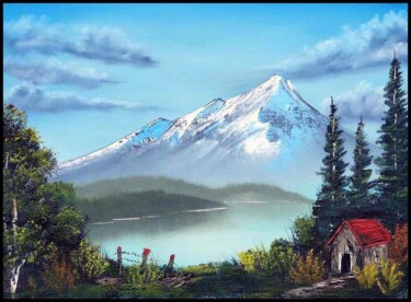 Digital Arts titled "little-cabin-at-the…" by Melih Ortatepe, Original Artwork, AI generated image