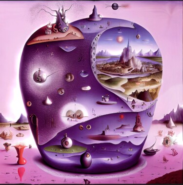 Digital Arts titled "The Lilac Worlds of…" by Sofia Markina, Original Artwork, AI generated image