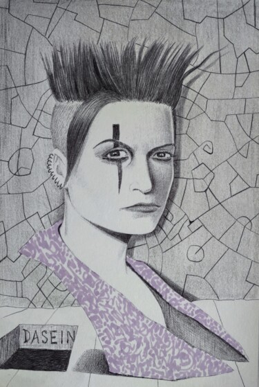 Drawing titled "Dasien" by Milto Sideris, Original Artwork, Ballpoint pen