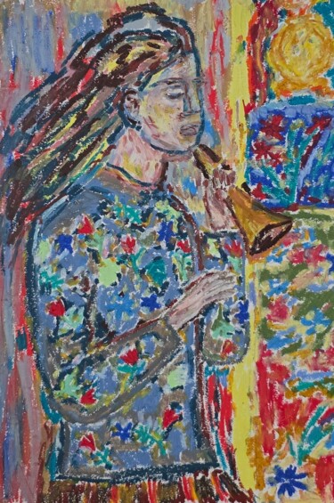 图画 标题为“The Sound of Inner…” 由Yuliya Gündoğan (ostbiju_art), 原创艺术品, 粉彩