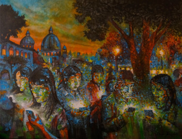 Pintura intitulada "CONNESSI" por Douglas Fusco, Obras de arte originais, Acrílico