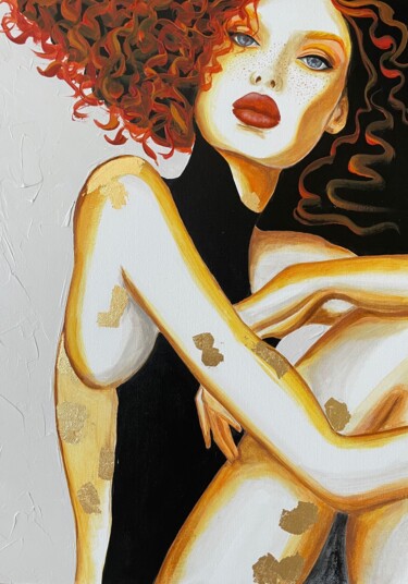 Golden Muse "Golden Muse" başlıklı Tablo Maryna Dobrova tarafından, Orijinal sanat, Akrilik Karton üzerine monte edilmiş