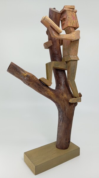 Lector L Sculpture titled "Lector L" by José Manuel Solares, Original Artwork, Wood