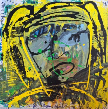 Painting titled "Look at the back" by John Bakkers, Original Artwork, Acrylic Mounted on Wood Stretcher frame