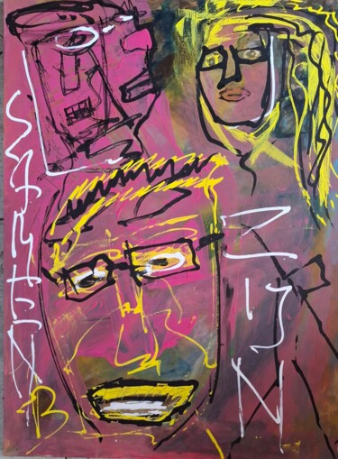 绘画 标题为“Samen zijn” 由John Bakkers, 原创艺术品, 丙烯 安装在木质担架架上