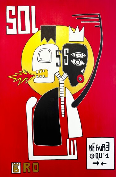 Peinture intitulée "BRO" par Er B, Œuvre d'art originale, Acrylique Monté sur Châssis en bois