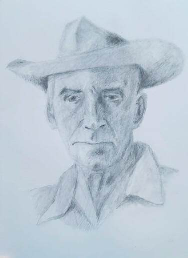 Drawing titled "The Quiet Frontier" by J. Gambande, Original Artwork, Graphite