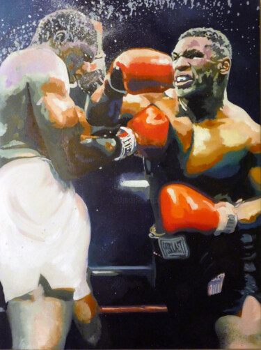 Pittura intitolato "Fighting 2" da Andrea Colturi, Opera d'arte originale, Olio Montato su Telaio per barella in legno