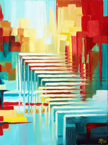 Facets of Perception Painting titled "Facets of Perception" by Tetiana Kushnirova, Original Artwork, Oil Mounted on Wood Stretcher frame