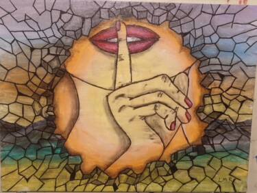 绘画 标题为“Silencio en el caos” 由Lorenzo Márquez Rivero, 原创艺术品, 丙烯 安装在木板上