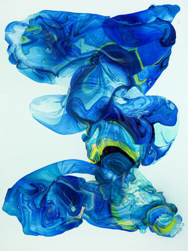 Peinture intitulée "Venetian Blue II" par Fintan Whelan, Œuvre d'art originale, Huile Monté sur Châssis en bois