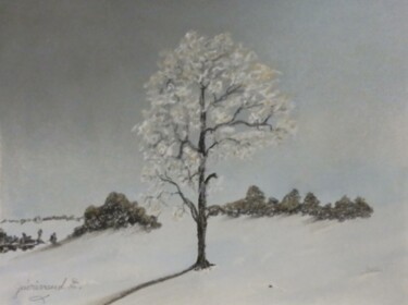 Drawing titled "Le vieux poirier en…" by Etienne Guérinaud, Original Artwork, Pastel Mounted on Cardboard