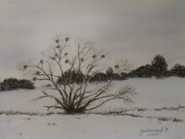 Drawing titled "Le vieux  saule" by Etienne Guérinaud, Original Artwork, Pastel Mounted on Cardboard