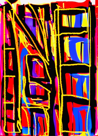 「Multi layers」というタイトルの絵画 Greg Powellによって, オリジナルのアートワーク, マーカー