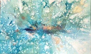绘画 标题为“Naiad's Song” 由Eleni Denart, 原创艺术品, 丙烯 安装在木质担架架上