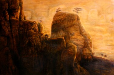 绘画 标题为“Старые скалы” 由Валерий Семенихин, 原创艺术品, 油