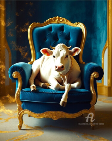数字艺术 标题为“01-Animals on the c…” 由Teresa Casas, 原创艺术品, AI生成的图像