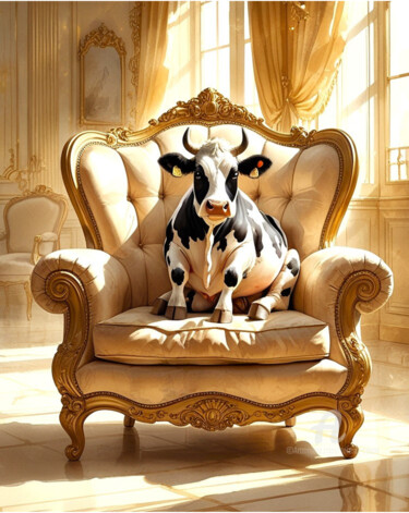 数字艺术 标题为“02-Animals on the c…” 由Teresa Casas, 原创艺术品, AI生成的图像